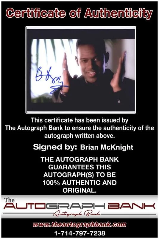 Brian Mcknight — Brian Mcknight authentic signed rap 8x10 photo W/Certificate Autographed (A0109), image 2