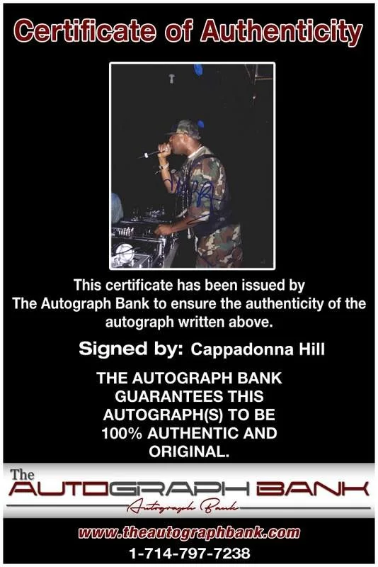 Cappadonna — Wu-Tang Clan Cappadonna signed rap 8x10 photo W/Certificate Autographed (A0146), изображение 2