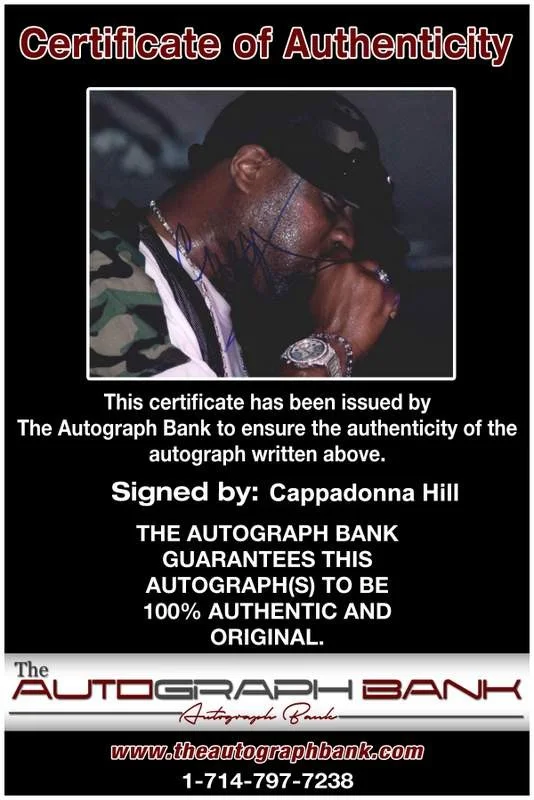 Cappadonna — Wu-Tang Clan Cappadonna signed rap 8x10 photo W/Certificate Autographed (A0143), изображение 2