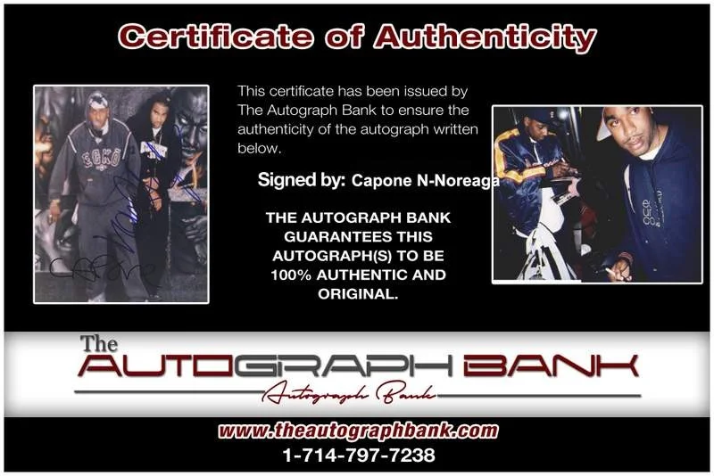 Capone-N-Noreaga — Capone N Noreaga authentic signed rap 8x10 photo W/Certificate Autographed (169), изображение 2
