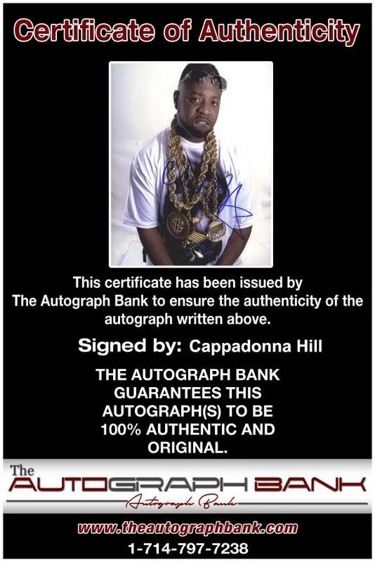Cappadonna — Wu-Tang Clan Cappadonna signed rap 8x10 photo W/Certificate Autographed (A0145), изображение 2