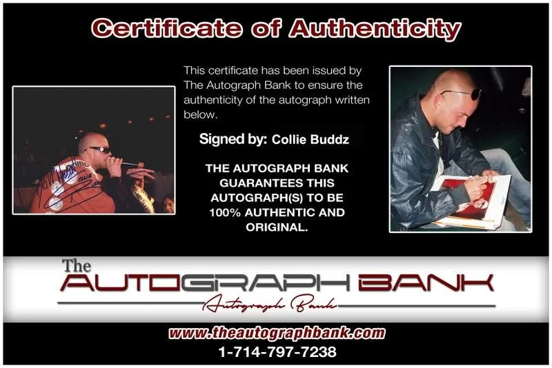 Collie Buddz — Collie Buddz authentic signed rap 8x10 photo W/Certificate Autographed (A0160), image 2