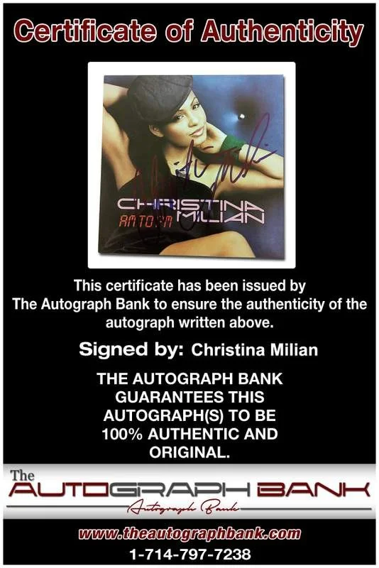 Christina Milian — Christina Milian authentic signed Am to Pm CD booklet W/Certificate Autograph, изображение 2