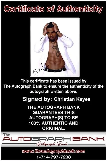 Christian Keyes — Christian Keyes authentic signed rap 8x10 photo W/Certificate Autographed 2, image 2