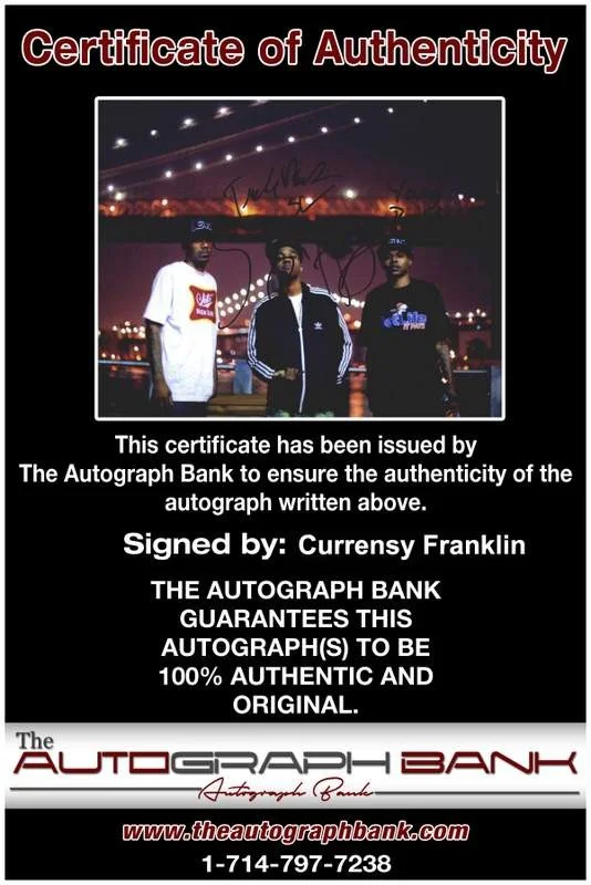 Curren$y — Jet Life Currensy Curren$y authentic signed rap 8x10 photo /Cert Autographed 175, image 2