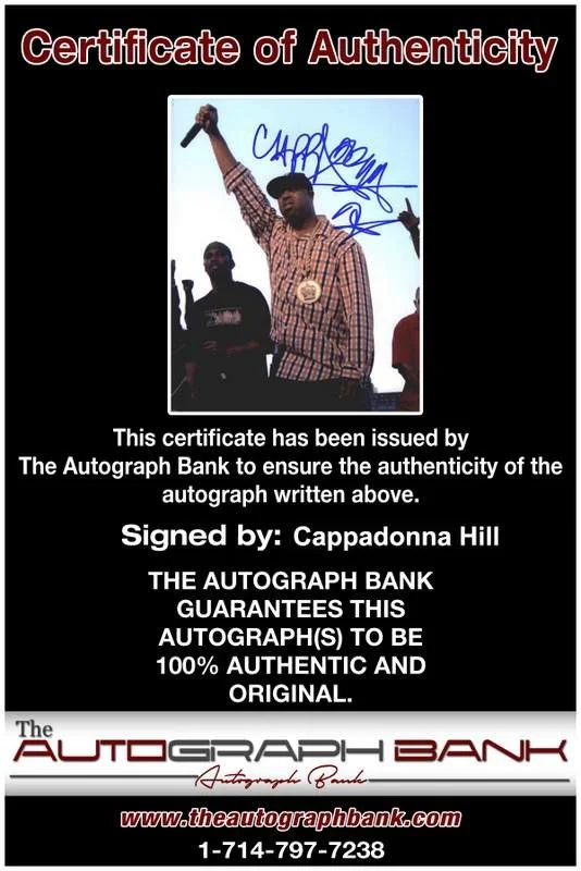 Cappadonna — Wu-Tang Clan Cappadonna signed rap 8x10 photo W/Certificate Autographed (A0141), изображение 2