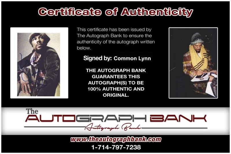 Common — Common authentic signed rap 8x10 photo W/Certificate Autographed (A0165), изображение 2