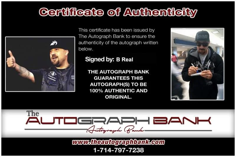 B Real — Cypress Hill B-Real authentic signed rap 8x10 photo W/Certificate Autographed 27, image 2