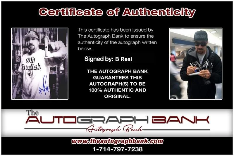 B Real — Cypress Hill B-Real authentic signed rap 8x10 photo W/Certificate Autographed 28, image 2