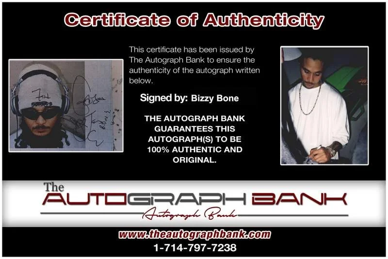 Bizzy Bone — Bone Thugs N Harmony BTNH Bizzy Bone authentic signed rap 8x10 photo 077, image 2