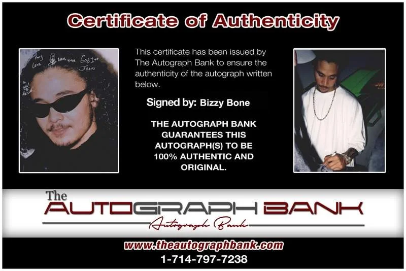 Bizzy Bone — Bone Thugs N Harmony BTNH Bizzy Bone authentic signed rap 8x10 photo 071, image 2