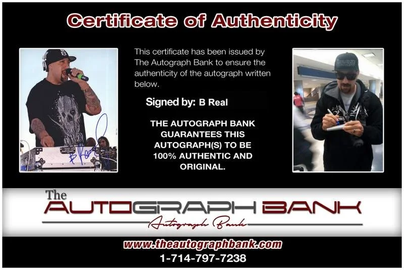 B Real — Cypress Hill B-Real authentic signed rap 8x10 photo W/Certificate Autographed 21, image 2