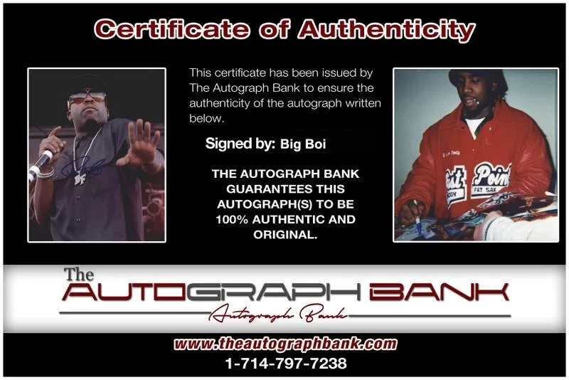 Big Boi — Outkast Big Boi authentic signed rap 8x10 photo W/Certificate Autographed 47, изображение 2