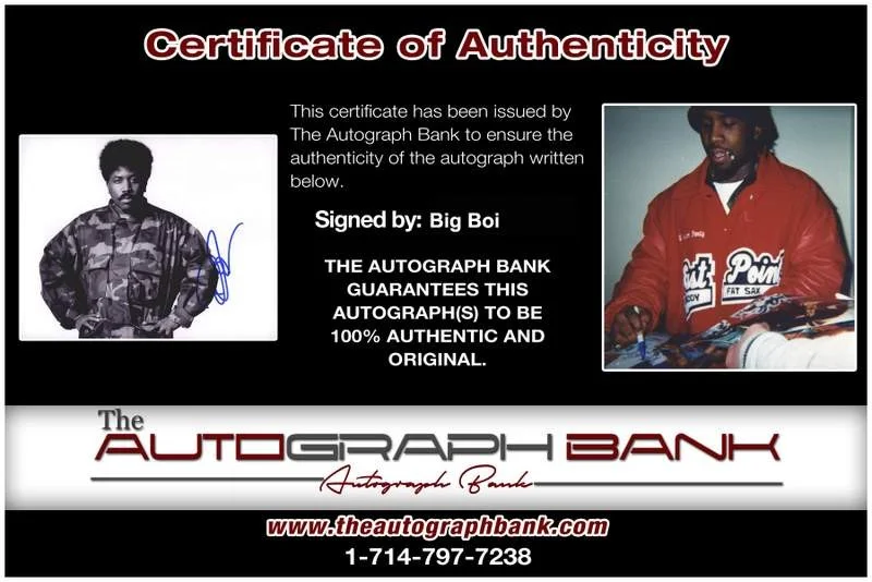 Big Boi — Outkast Big Boi authentic signed rap 8x10 photo W/Certificate Autographed 46, image 2