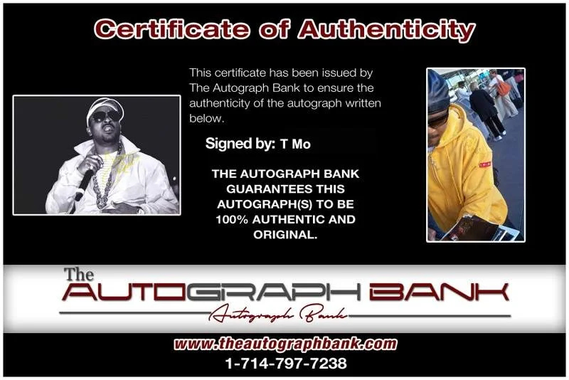 T-Mo — Goodie Mob T-Mo authentic signed rap 8x10 photo W/Certificate Autographed A1136, image 2