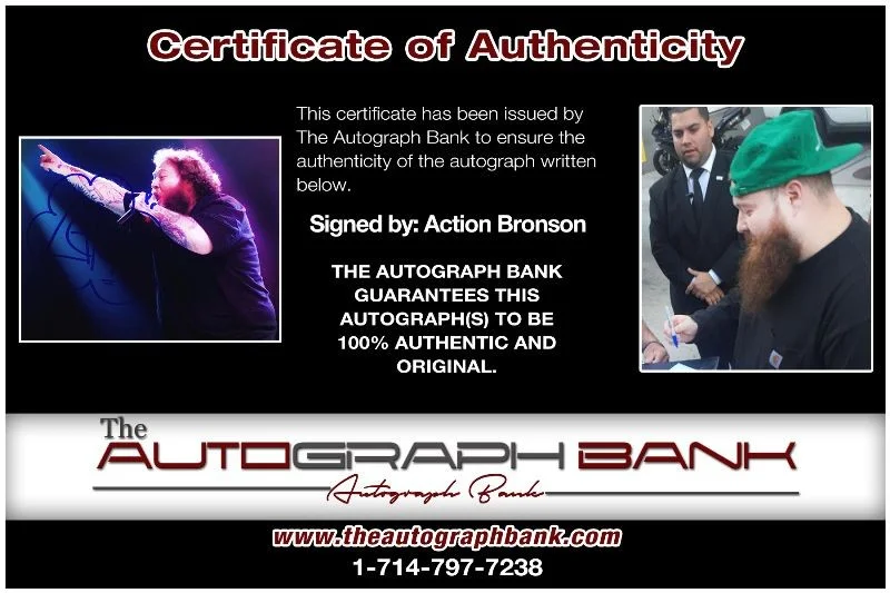 Action Bronson — Action Bronson authentic signed RAPPER 8x10 photo W/Cert Autographed 1182016-d1, изображение 2