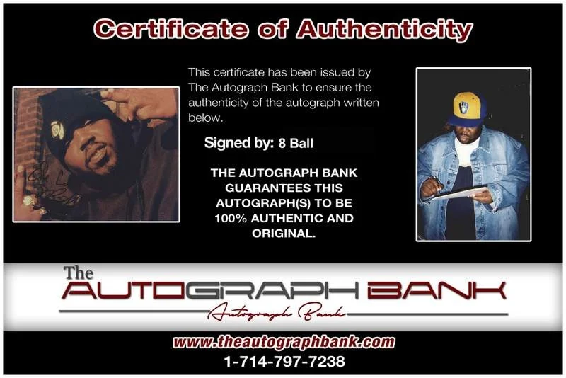 8 Ball — 8 Ball authentic signed rap 8x10 photo W/Certificate Autographed (A0030), image 2