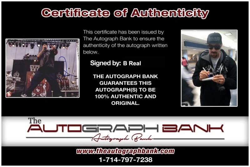 B Real — Cypress Hill B-Real authentic signed rap 8x10 photo W/Certificate Autographed 23, image 2