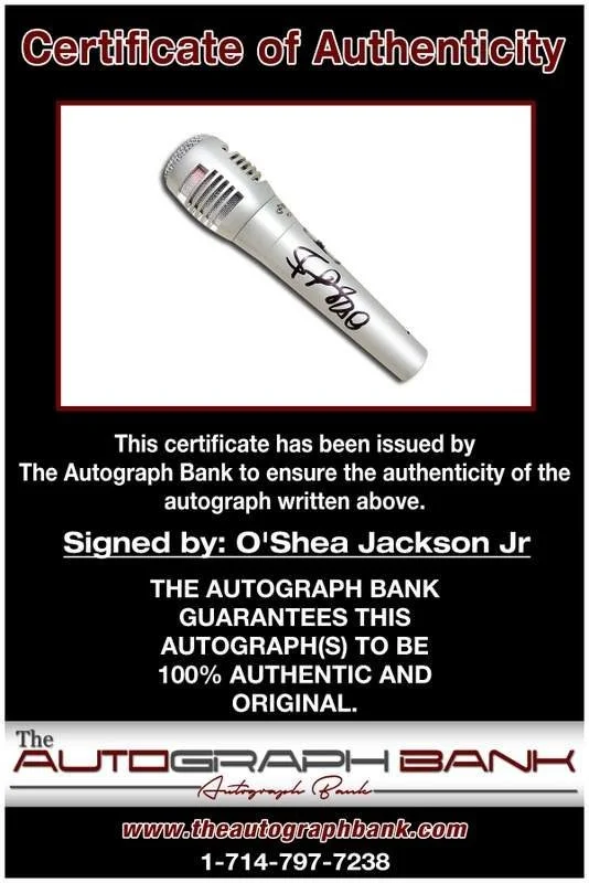 O'Shea Jackson — O'Shea Jackson Jr. authentic signed microphone W/Certificate Autographed (A0003), image 2