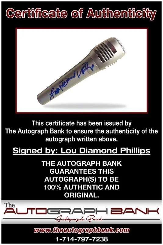 Lou Diamond Phillips — Lou Diamond Phillips authentic signed microphone W/Cert Autographed A0011, image 2