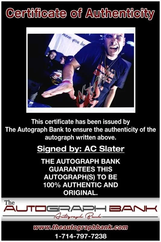 AC Slater — AC Slater authentic signed EDM dj 8x10 photo W/Certificate Autographed (A0003), image 2