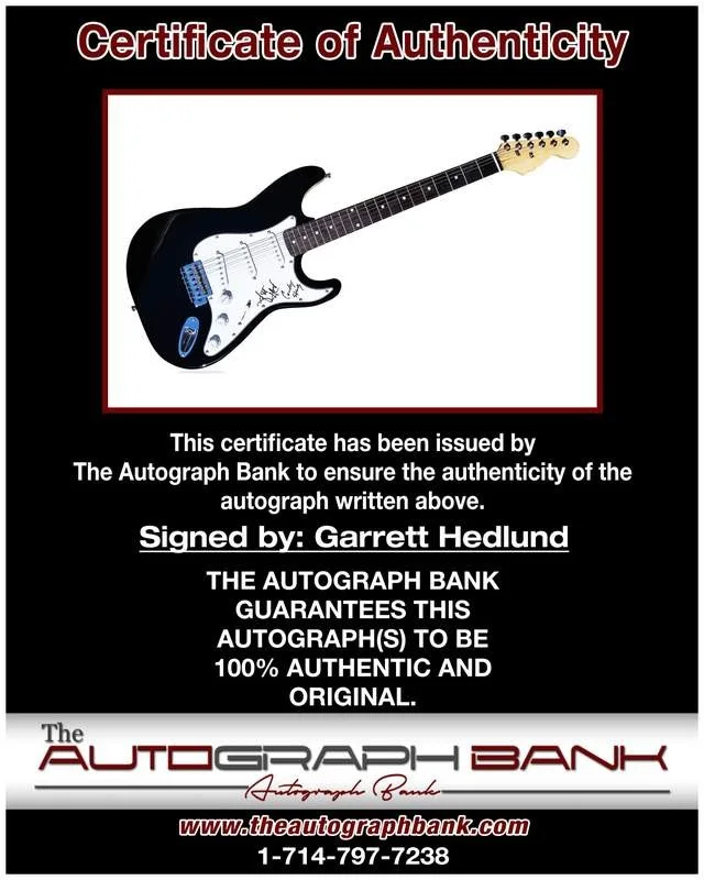 Garrett Hedlund — Garrett Hedlund authentic signed country electric guitar |Cert Autographed A0001, image 2