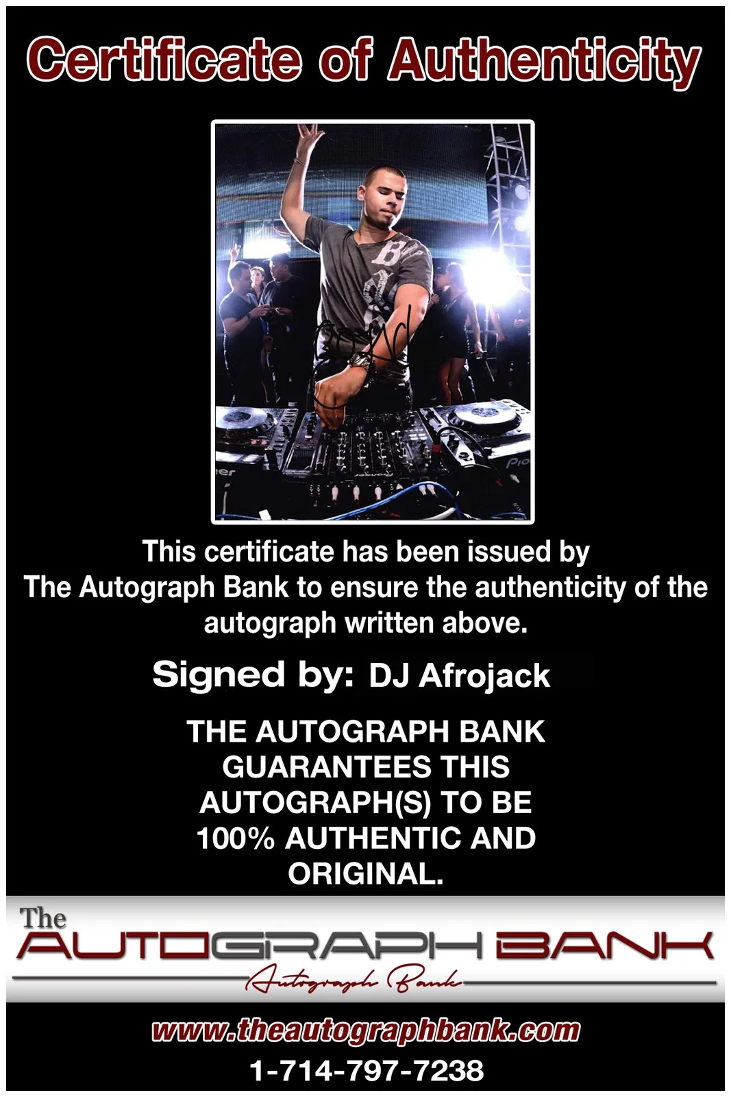 Afrojack — Afrojack authentic signed EDM dj 8x10 photo W/Certificate Autographed (1), image 2