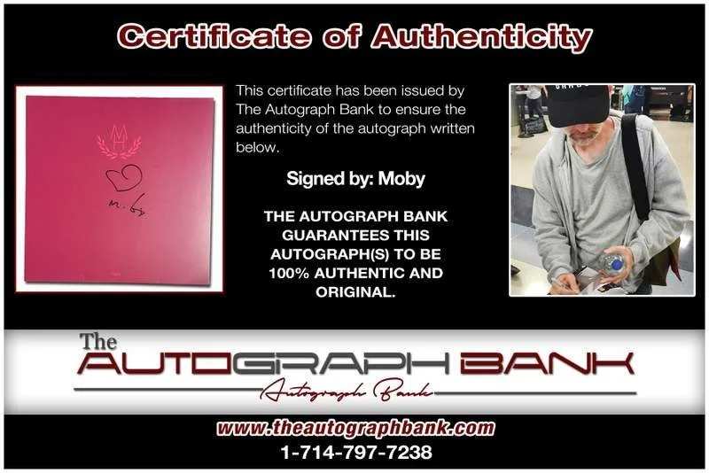Moby — Moby authentic signed EDM dj album W/Certificate Autographed (A), image 2