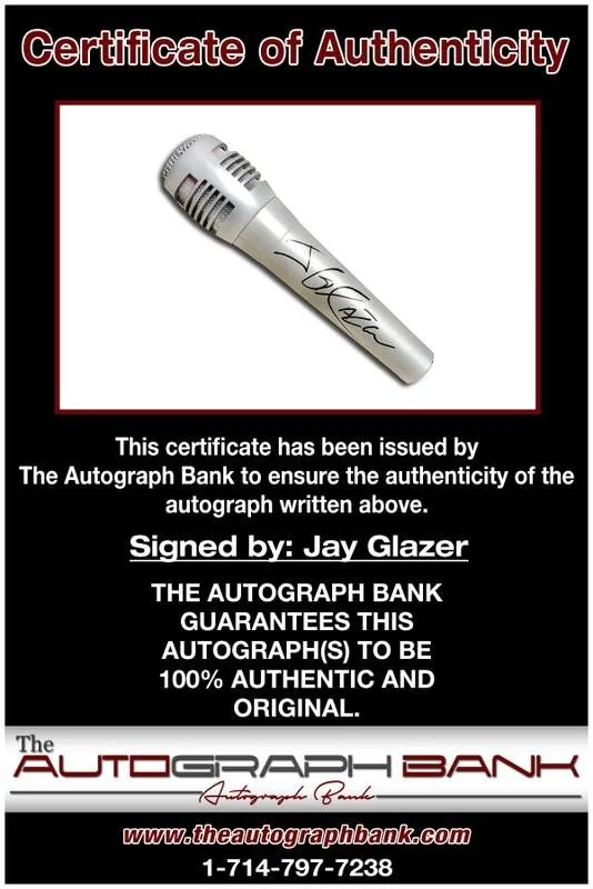Jay Glazer — Jay Glazer authentic signed microphone W/Certificate Autographed (A0001), image 2