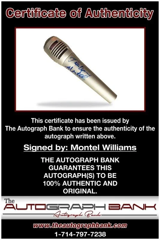 Montel Williams — Montel Williams authentic signed Comedian Microphone W/Cert Autographed A1, image 2