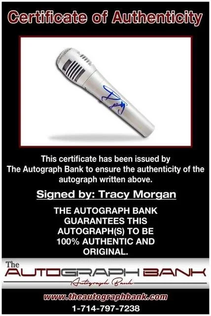 Tracy Morgan — Tracy Morgan authentic signed microphone W/Certificate Autographed (A0001), image 2