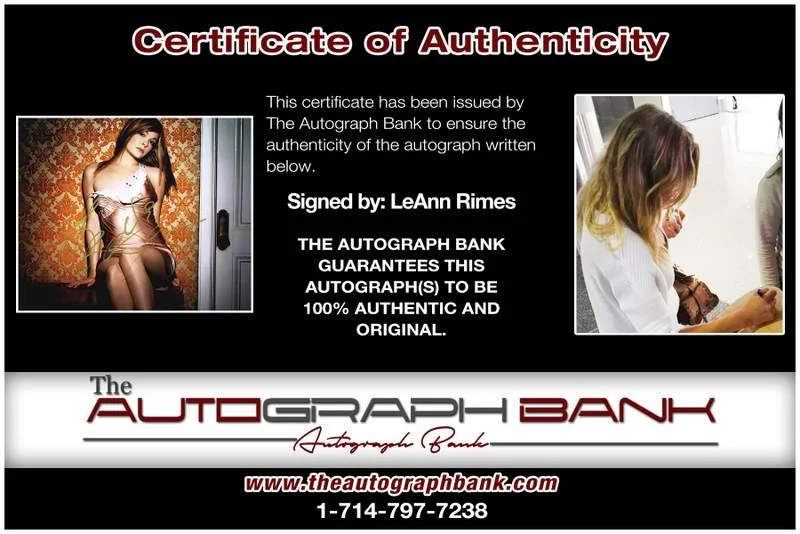 Leann Rimes — Leann Rimes authentic signed country 10X15 photo W/Cert Autographed A0001, image 2