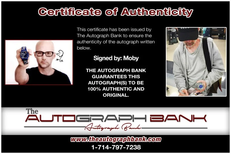 Moby — Moby authentic signed DJ 10x15 photo W/Cert Autographed EDC Dub step 26-b, image 2