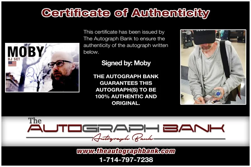 Moby — Moby authentic signed DJ 10x15 photo W/Cert Autographed EDC Dub step 26-d, image 2