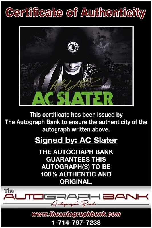 AC Slater — AC Slater authentic signed EDM dj 10X15 photo W/Certificate Autographed (A0001), image 2