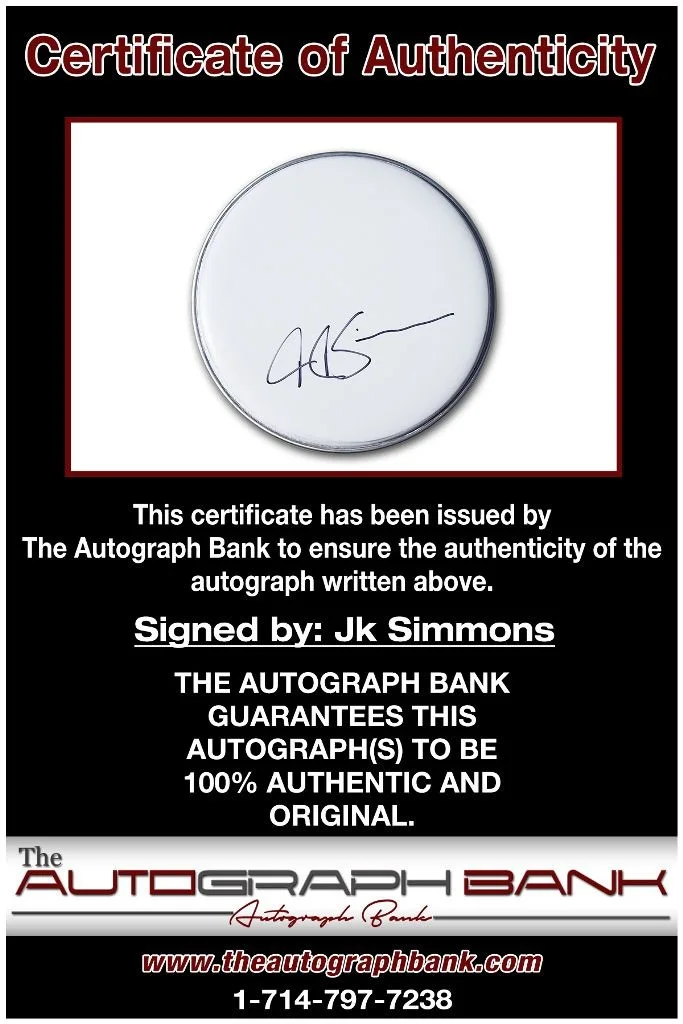 Jk Simmons — Jk Simmons authentic signed celebrity Drum Head W/Cert Autographed 225DHb, image 2