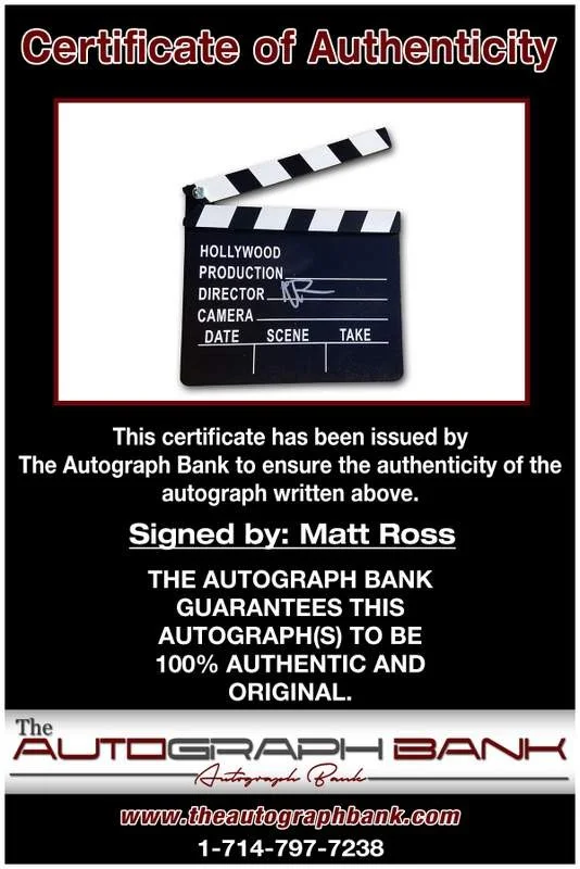 Matt Ross — Matt Ross authentic signed celebrity Directors Clapper W/Cert Autographed A0011, image 2