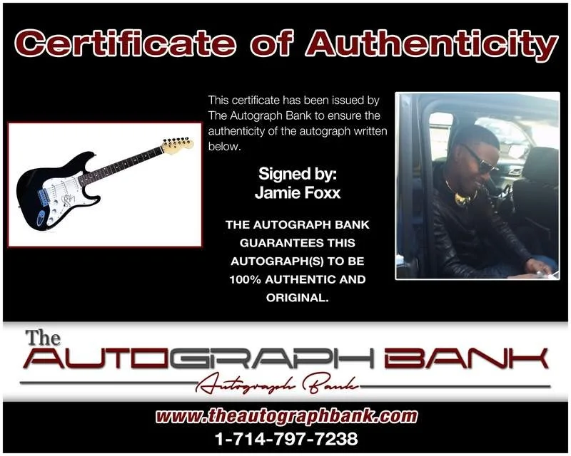 Jamie Foxx — Jamie Foxx authentic signed rap electric guitar W/Cert Autographed A0070, image 2