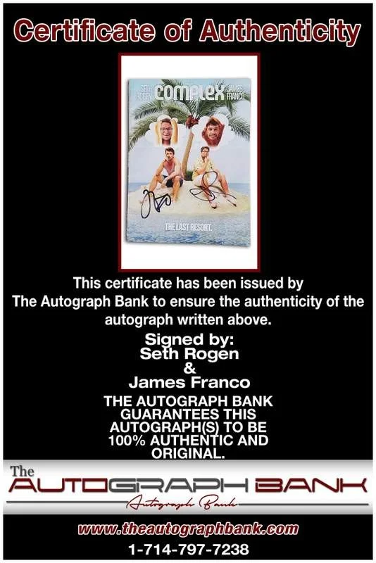 Seth Rogen — Seth Rogen & James Franco authentic signed magazine |CERT Autographed A0001, image 2