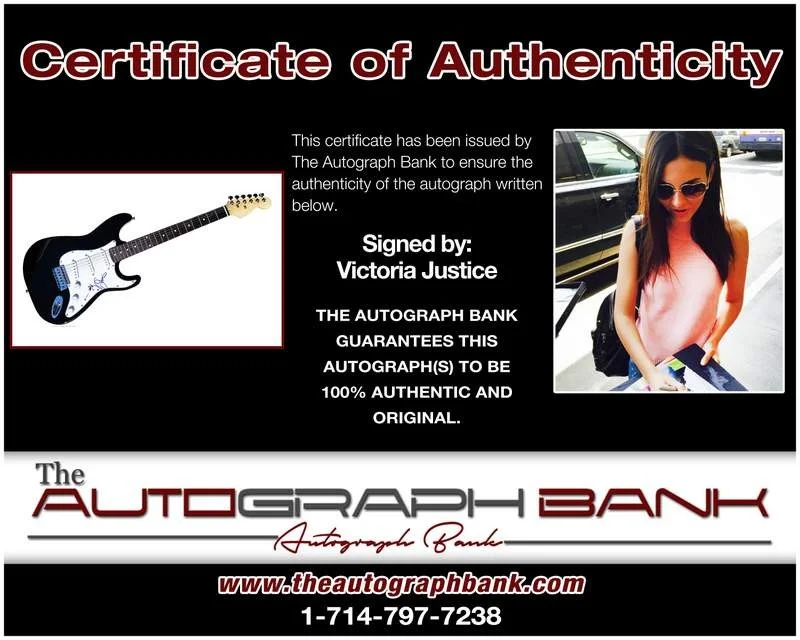 Victoria Justice — Victoria Justice authentic signed electric guitar |CERT Autographed A0002, image 2