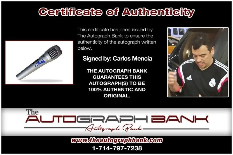 Carlos Mencia — Carlos Mencia authentic signed Comedian Microphone W/Cert Autographed A1, image 2