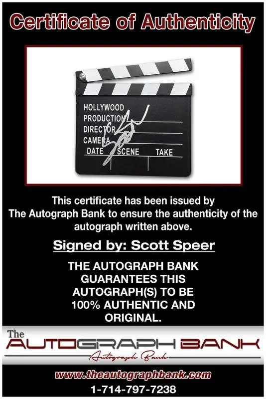 Scott Speer — Scott Speer authentic signed celebrity Directors Clapper |Cert Autographed A0007, image 2