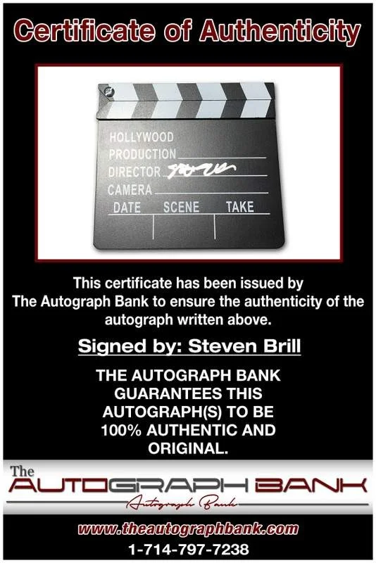 Steven Brill — Steven Brill authentic signed Directors Clapper |CERT Autographed A0023, image 2