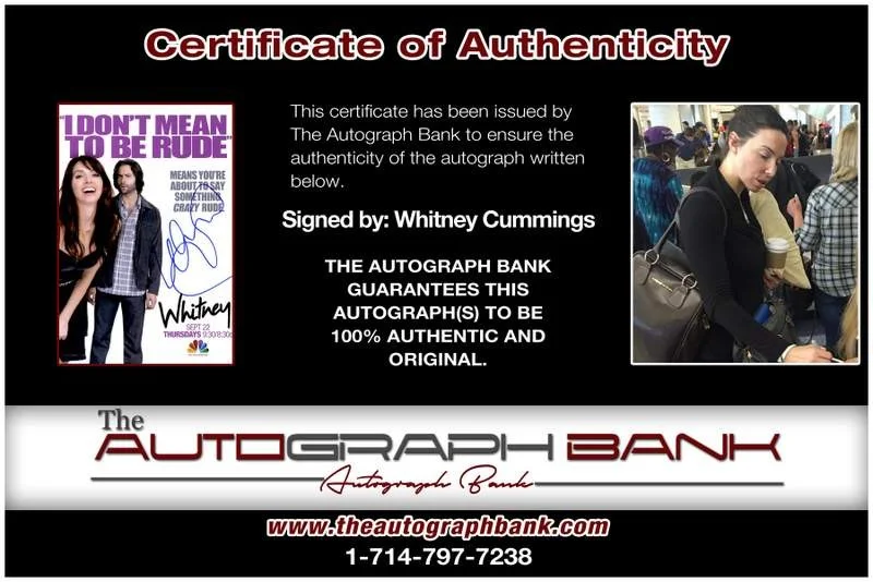 Whitney Cummings — Whitney Cummings authentic signed celebrity 10x15 photo |Cert Autographed A00129, изображение 2