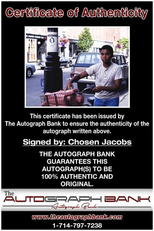 Chosen Jacobs — Chosen Jacobs authentic signed celebrity 11X14 photo W/Cert Autographed A0001, изображение 2
