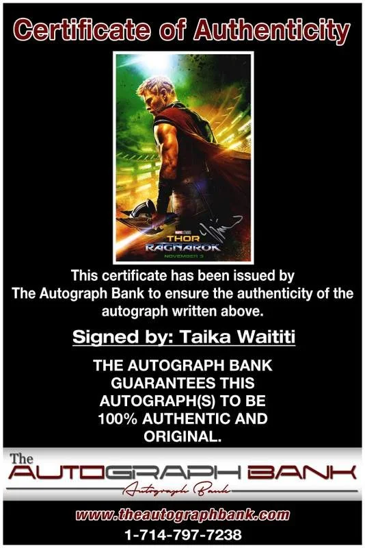 Taika Waititi — Taika Waititi authentic signed celebrity 10x15 photo W/Cert Autographed A0003, изображение 2