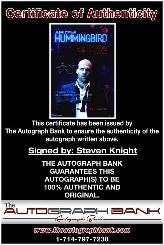 Steven Knight — Steven Knight authentic signed celebrity 10x15 photo W/Cert Autographed A0009, изображение 2