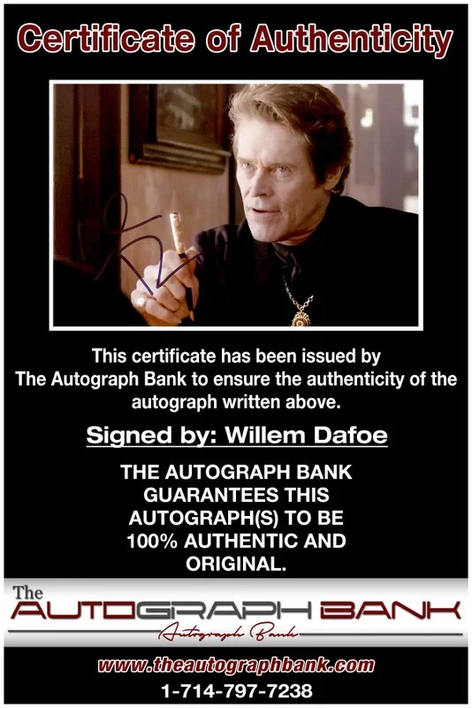 William Dafoe — William Dafoe authentic signed celebrity 10x15 photo W/Cert Autographed 2616h, изображение 2