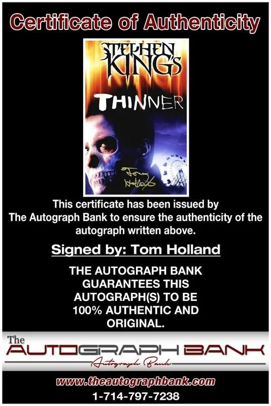 Tom Holland — Tom Holland authentic signed celebrity 10x15 photo W/Cert Autographed A0003, изображение 2