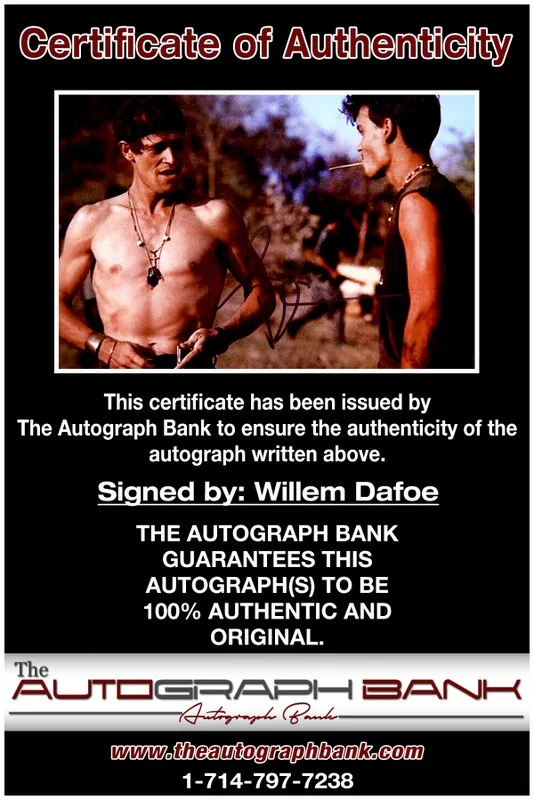 William Dafoe — William Dafoe authentic signed celebrity 10x15 photo W/Cert Autographed 2616d, изображение 2